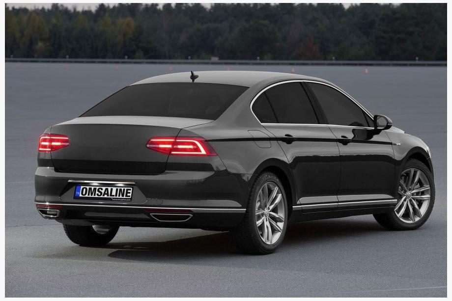 Volkswagen Passat B8 2015–2023 Liste over nummerplade SD (OmsaLine, rustfrit stål) Image