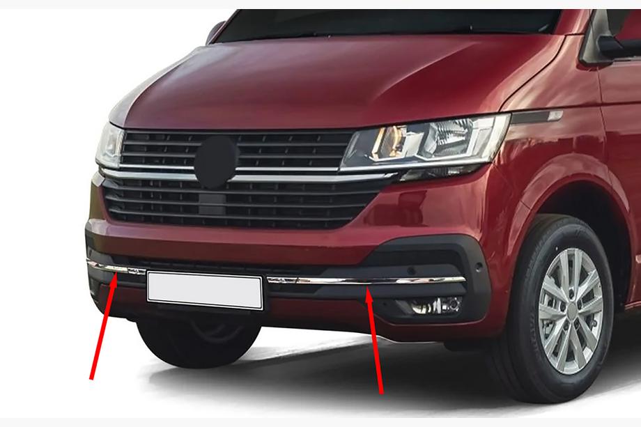 Volkswagen T6 2015–2024 Kromliste til kofangergrill 2019+ (4 stk., rustfrit stål) Image
