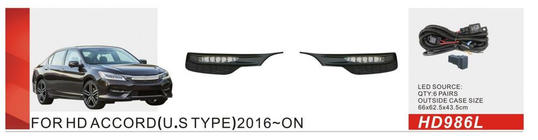 Honda Accord X 2017–2022 US-type tågelygter (2017-2020, LED) foto 1