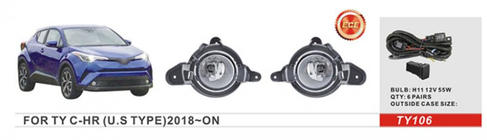Toyota C-HR 2016–2023 Tågelygter US-type (2 stk., halogen) foto 1