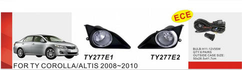 Toyota Corolla 2007–2013 Tågelygtesæt 2007-2010 (2 stk., halogen) foto 1