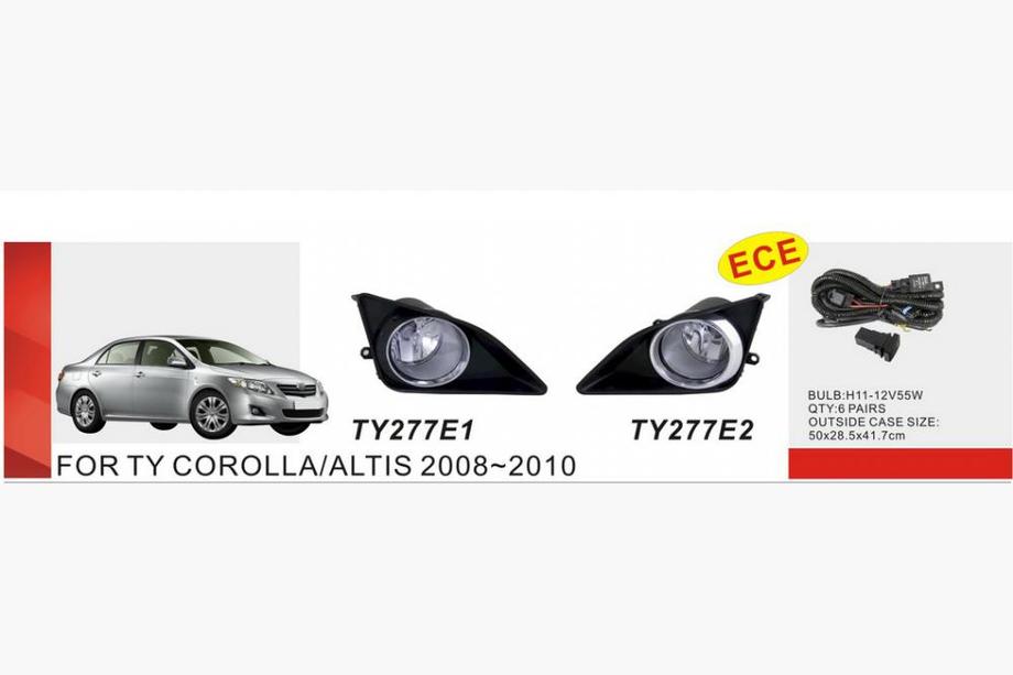 Toyota Corolla 2007–2013 Tågelygtesæt 2007-2010 (2 stk., halogen) Image
