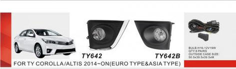Toyota Corolla 2013–2019 Tågelygtesæt 2013-2016 (2 stk., halogen) foto 2