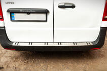 Mercedes Vito/V-klasse W447 2014– OmsaLine bagkofangerbeskytter Krom+ABS (rustfrit stål) foto 2