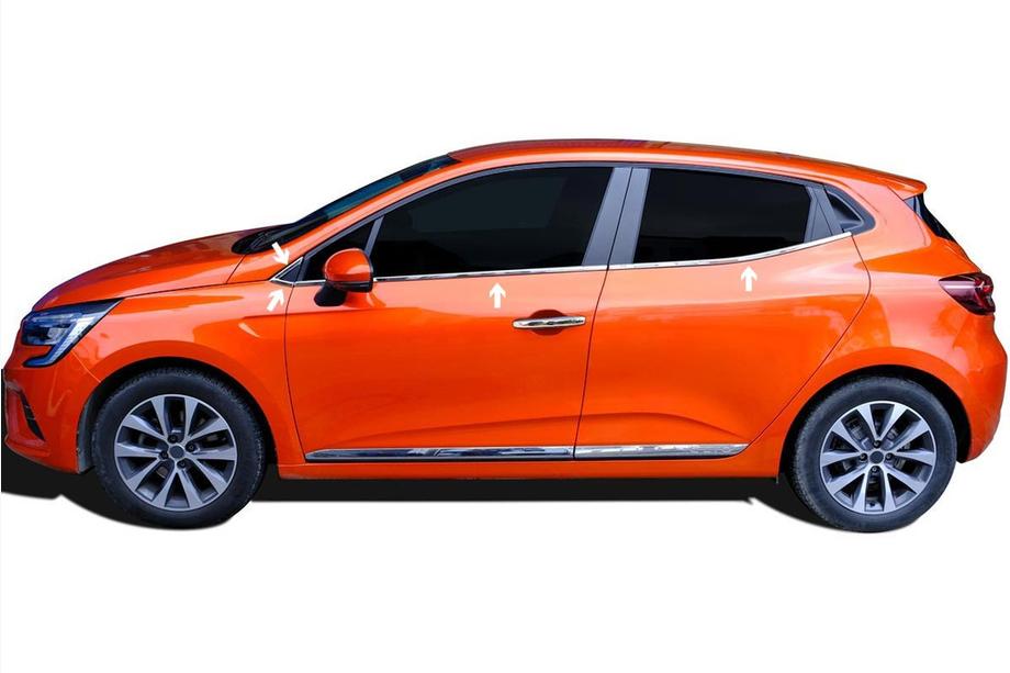 Renault Clio V 2019– Nederste vindueslister (8 stk., rustfrit stål) Image