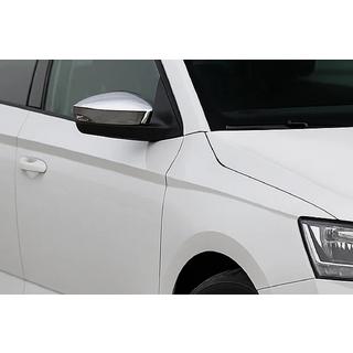 Spejldæksler i rustfrit stål med udskæring til blinklys (2 stk.) Skoda Rapid 2012–2019 foto 1