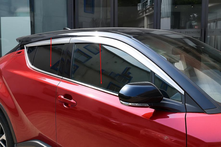 Toyota C-HR 2016–2023 OmsaLine vindueslister (4 stk., rustfrit stål) Image