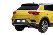 Volkswagen T-Roc 2017–2025 Pynteliste over nummerplade (OmsaLine, rustfrit stål) foto 1