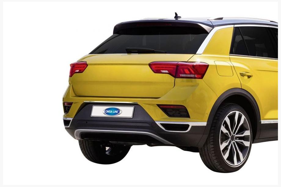 Volkswagen T-Roc 2017–2025 Pynteliste over nummerplade (OmsaLine, rustfrit stål) Image