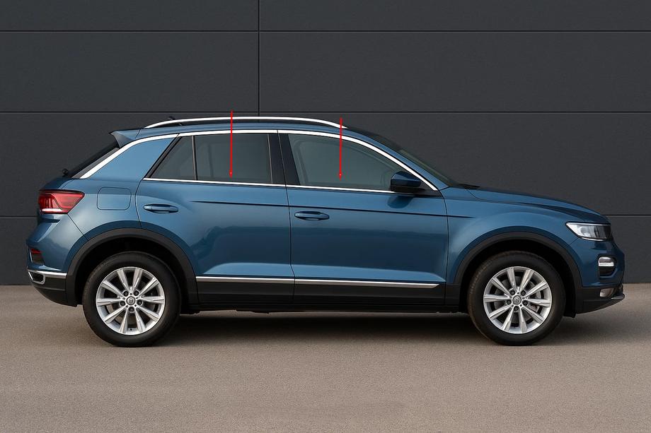 Volkswagen T-Roc 2017–2025 Vindueslister (4 stk., rustfrit stål) Image