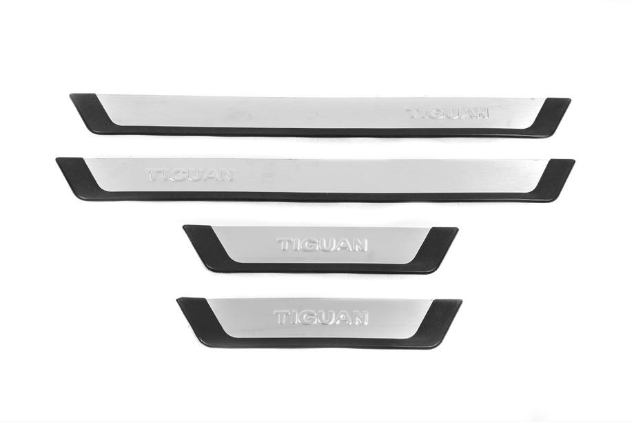 Volkswagen Tiguan 2007–2016 Omsa Flexill dørtrinslister i rustfrit stål (sæt med 4 stk.) Foto 1
