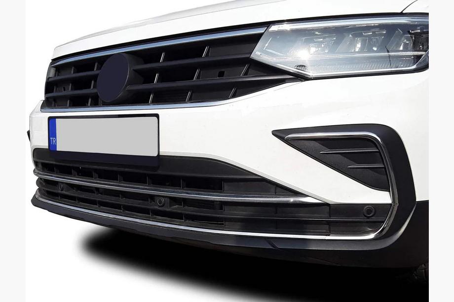 Volkswagen Tiguan 2016–2023 Rustfri stål-kromlister til tågelygter 2020+ (sæt med 4 stk.) Image