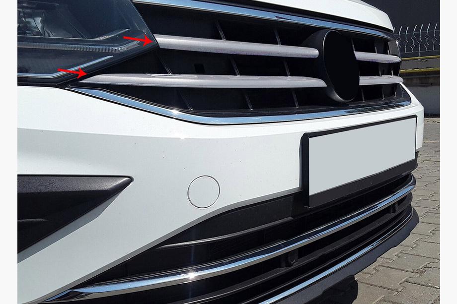 Volkswagen Tiguan 2016–2023 Kølergrill-lister 2020+ (sæt med 4 stk., rustfrit stål) OmsaLine - italiensk rustfrit stål Image