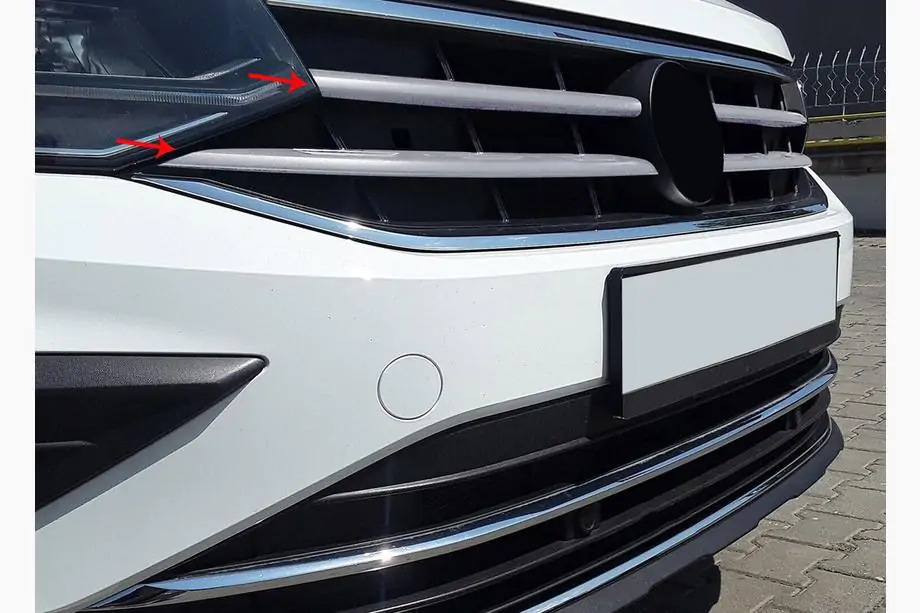 Volkswagen Tiguan 2016–2023 Kølergrill-lister 2020+ (sæt med 4 stk., rustfrit stål) Image