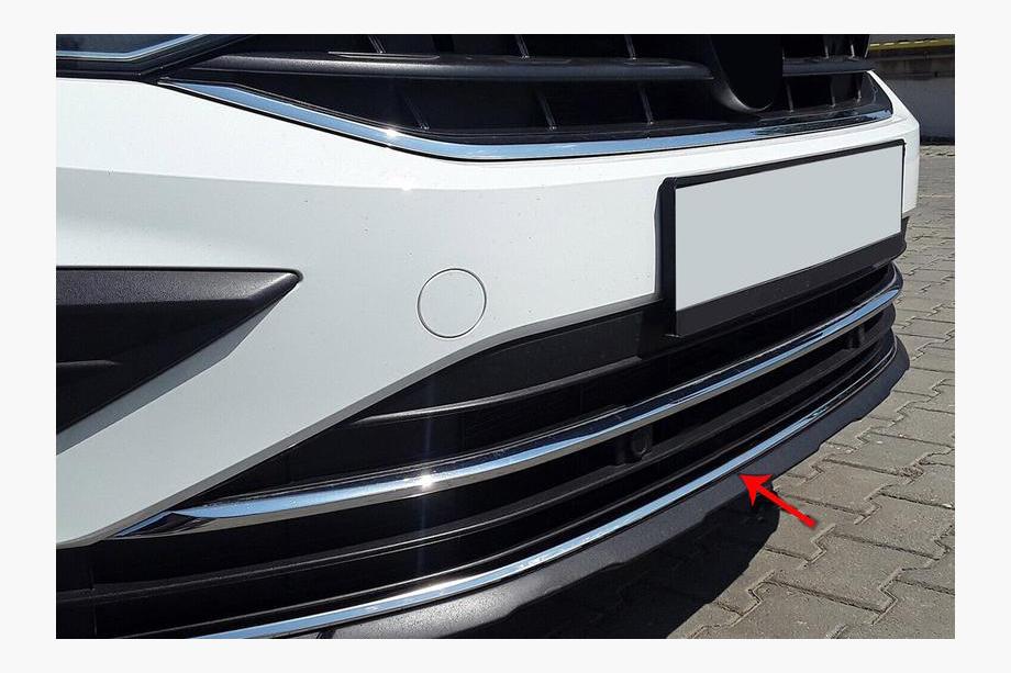 Volkswagen Tiguan 2016–2023 Beskyttelsesliste til forkofanger 2020+ (rustfrit stål) Image