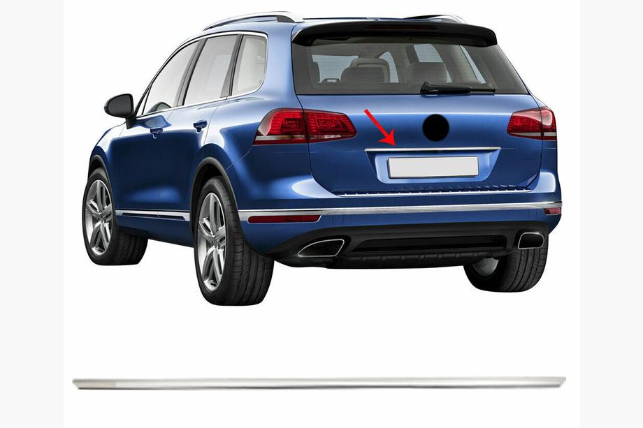 Volkswagen Touareg 2018– Kromliste over nummerplade OmsaLine (rustfrit stål) Image