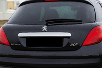 Peugeot 207 2006–2014 Rustfri liste over nummerpladen foto 1