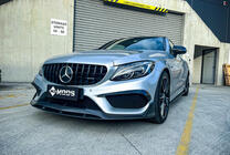 Mercedes C-klasse W205 2014–2021 Panamericana GT Black frontgrill (til Avantgarde/AMG-Line/C43 AMG) foto 5