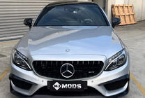 Mercedes C-klasse W205 2014–2021 Panamericana GT Black frontgrill (til Avantgarde/AMG-Line/C43 AMG) foto 6