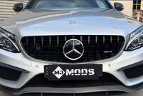 Mercedes C-klasse W205 2014–2021 Panamericana GT Black frontgrill (til Avantgarde/AMG-Line/C43 AMG) foto 1