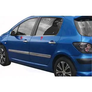 Udvendige vindueslister (4 stk., rustfrit stål)