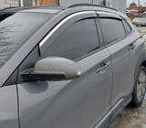 Hyundai Kona 2017–2023 Vindafvisere med kromliste (4 stk., Niken) foto 2