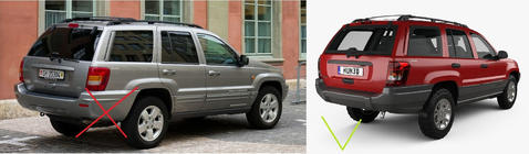 Jeep Grand Cherokee WJ 1999–2004 Stænklapper Premium (4 stk.) foto 3