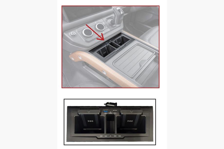 Land Rover Defender 2019– OEM trådløs oplader til gadgets Image