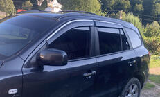 Hyundai Santa Fe 2 2006–2012 Vindafvisere med kromliste (4 stk., Niken) foto 1