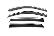 Hyundai Santa Fe 2 2006–2012 Vindafvisere med kromliste (4 stk., Niken) foto 2