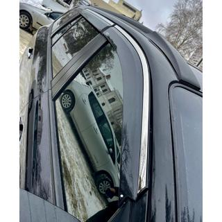 Vindafvisere med kromliste (4 stk., Niken) Hyundai Santa Fe 2 2006–2012 foto 4