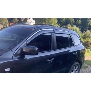 Vindafvisere med kromliste (4 stk., Niken) Hyundai Santa Fe 2 2006–2012 foto 1