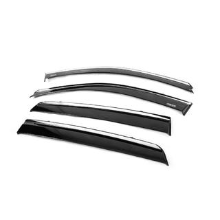 Vindafvisere med kromliste (4 stk., Niken) Hyundai Santa Fe 2 2006–2012 foto 3