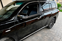 Toyota Highlander 2008–2013 Vindafvisere med kromliste (4 stk., Niken) foto 5