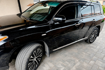 Toyota Highlander 2008–2013 Vindafvisere med kromliste (4 stk., Niken) foto 1