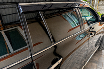 Toyota Highlander 2008–2013 Vindafvisere med kromliste (4 stk., Niken) foto 7