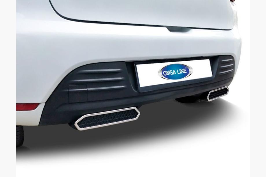 Renault Clio IV 2012–2019 Udstødningsrør-imitationsender til kofanger (2 stk., rustfrit stål) Image