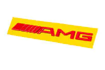 Mercedes-Benz AMG emblem (20 cm, ABS, rød) foto 1