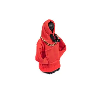 Hoodie-overtræk til gearknop (rød, sort snor) foto 2