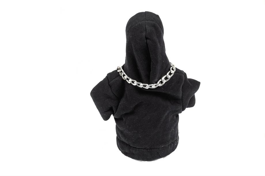 Hoodie-gearskiftemanchet (sort, hvid snøre) Foto 4