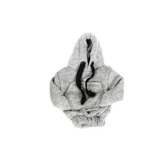 Gearstangsovertræk i hoodie-stil (grå, sort snor) foto 2