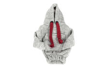 Gearskifte-manchet hoodie (grå, bordeaux snor) foto 2