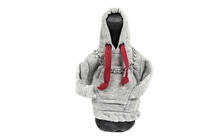 Gearskifte-manchet hoodie (grå, bordeaux snor) foto 1