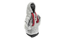 Gearskifte-manchet hoodie (grå, bordeaux snor) foto 3