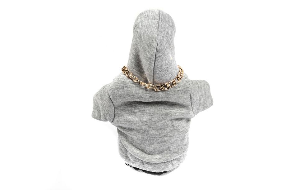 Hoodie-gearskiftebetræk (grå, orange snøre) Foto 4