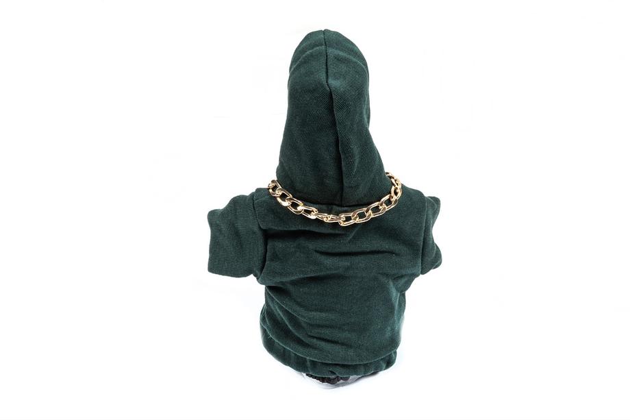 Hoodie-gearskiftebetræk (grøn, orange snøre) Foto 4