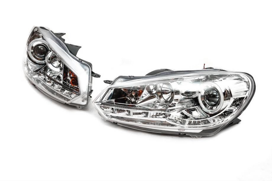 Volkswagen Golf 6 2008–2014 Forlygter Silver (2 stk., LED) Image