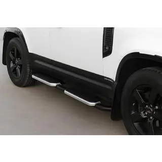 Sidetrin OEM Silver (til 110/130, 2 stk) Land Rover Defender 2019– foto 1