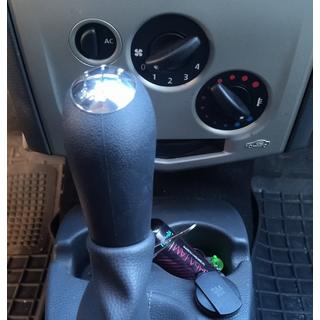 Gearknop 8200079112 (sort med krom) Dacia Logan I 2005–2008 foto 2