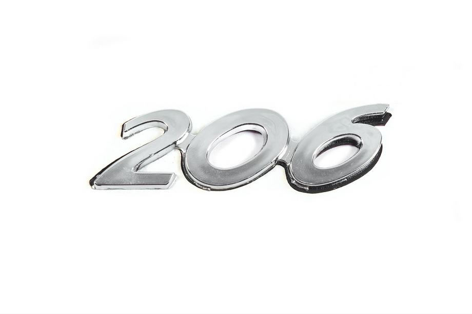 Peugeot 206 1998–2024 Emblem 206 (90 x 25 mm) Image